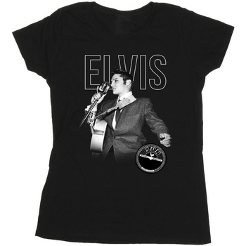textil Mujer Camisetas manga larga Elvis Logo Portrait Negro