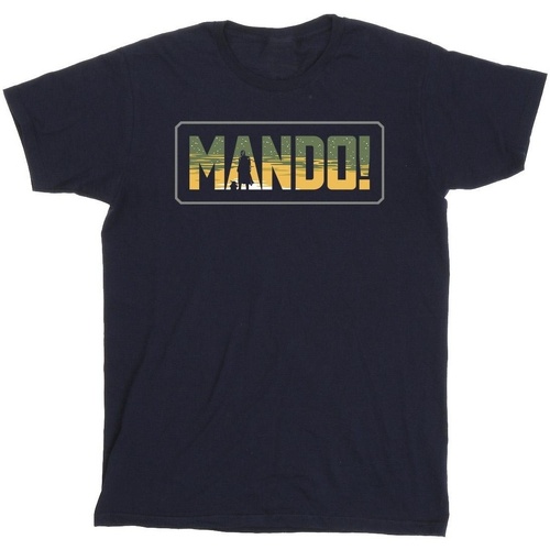 textil Niño Camisetas manga corta Disney The Mandalorian Mando Cutout Azul