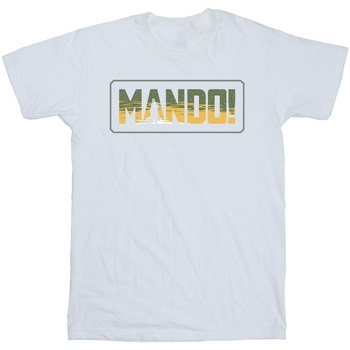 textil Niño Camisetas manga corta Disney The Mandalorian Mando Cutout Blanco