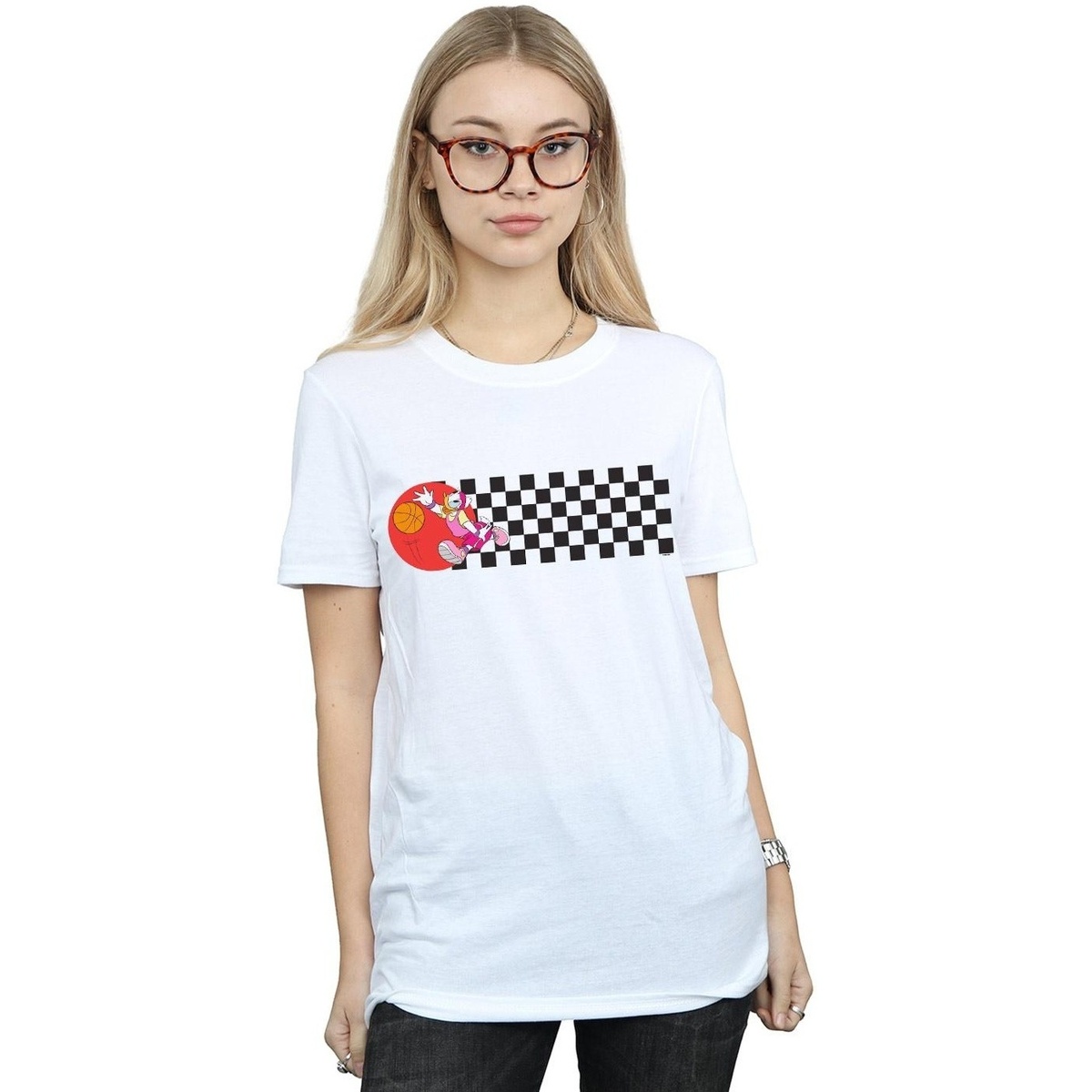 textil Mujer Camisetas manga larga Disney Daisy Duck Dribbling Blanco