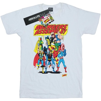 textil Hombre Camisetas manga larga Marvel Avengers Assemble Blanco