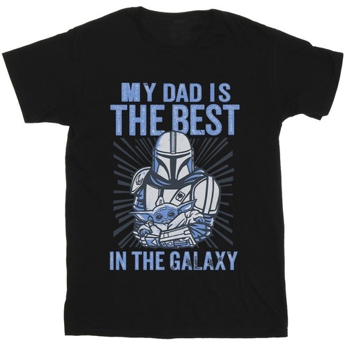 textil Niño Tops y Camisetas Disney Mandalorian Best Dad Negro