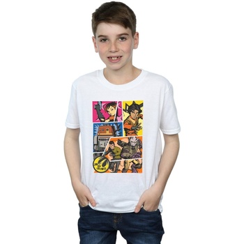 textil Niño Tops y Camisetas Disney Rebels Comic Strip Blanco