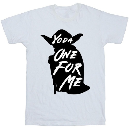 textil Niña Camisetas manga larga Disney Yoda One For Me Blanco
