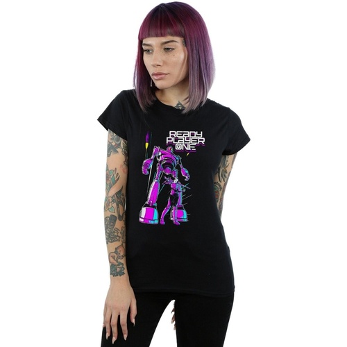 textil Mujer Camisetas manga larga Ready Player One Iron Giant And Art3mis Negro