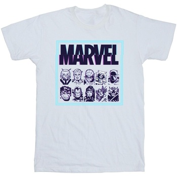 textil Hombre Camisetas manga larga Marvel Comics Glitch Blanco