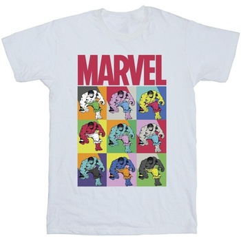 textil Hombre Camisetas manga larga Marvel Hulk Pop Art Blanco