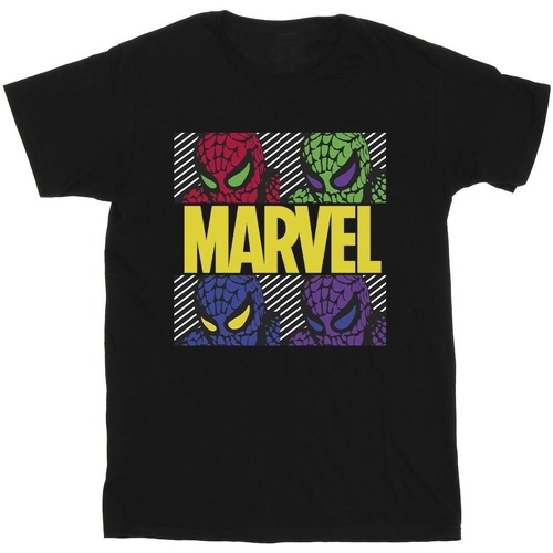 textil Hombre Camisetas manga larga Marvel Spider-Man Pop Art Negro