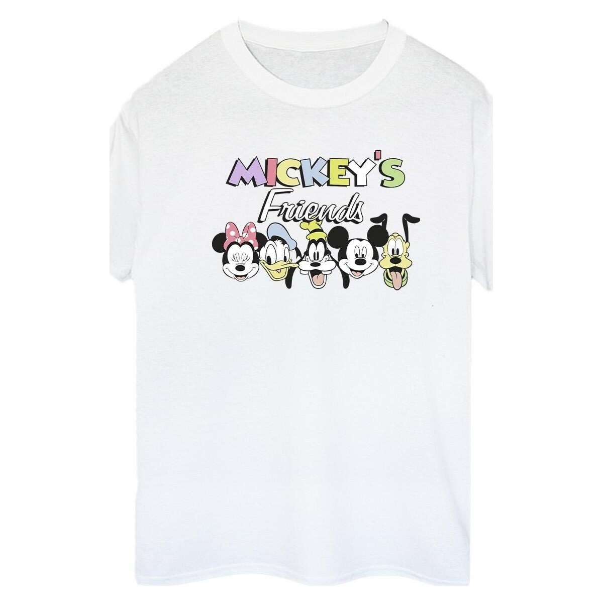 textil Mujer Camisetas manga larga Disney Mickey Mouse And Friends Faces Blanco