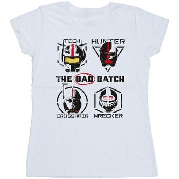 textil Mujer Camisetas manga larga Star Wars: Bad Batch Clone Force 99 Blanco