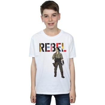textil Niño Tops y Camisetas Disney The Rise Of Skywalker Rebel Rose Blanco