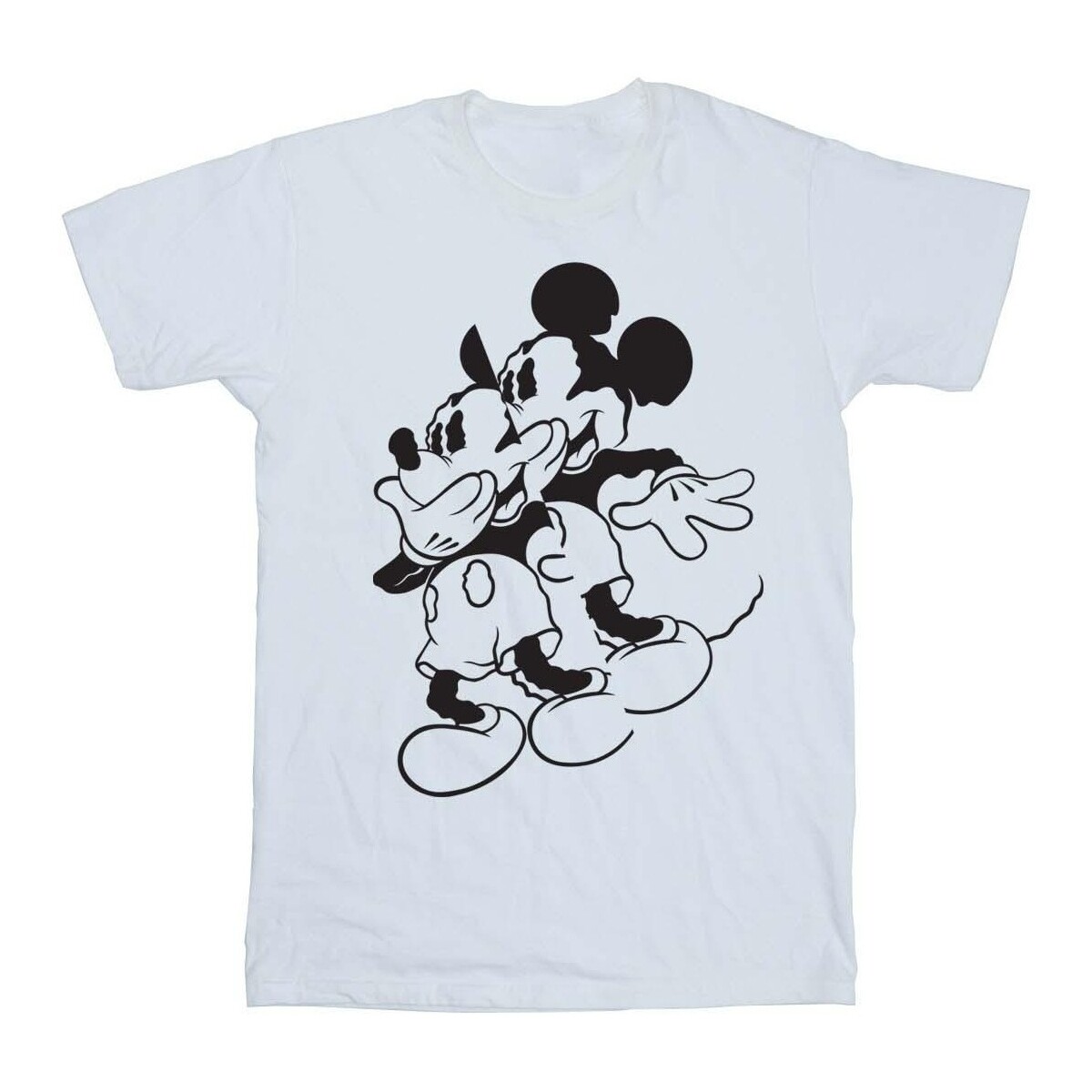 textil Mujer Camisetas manga larga Disney Mickey Mouse Shake Blanco