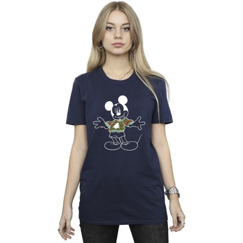 textil Mujer Camisetas manga larga Disney Mickey Mouse Xmas Jumper Azul