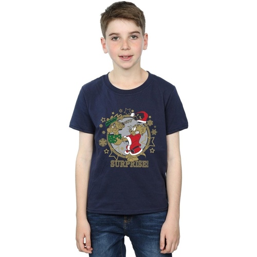 textil Niño Tops y Camisetas Dessins Animés Christmas Surprise Azul