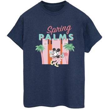 textil Mujer Camisetas manga larga Disney Minnie Mouse Spring Palms Azul