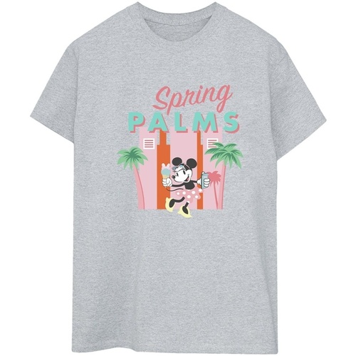 textil Mujer Camisetas manga larga Disney Minnie Mouse Spring Palms Gris