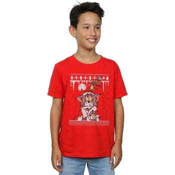 textil Niño Tops y Camisetas Dessins Animés Christmas Fair Isle Rojo