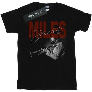 textil Hombre Camisetas manga larga Miles Davis Distressed Photo Negro