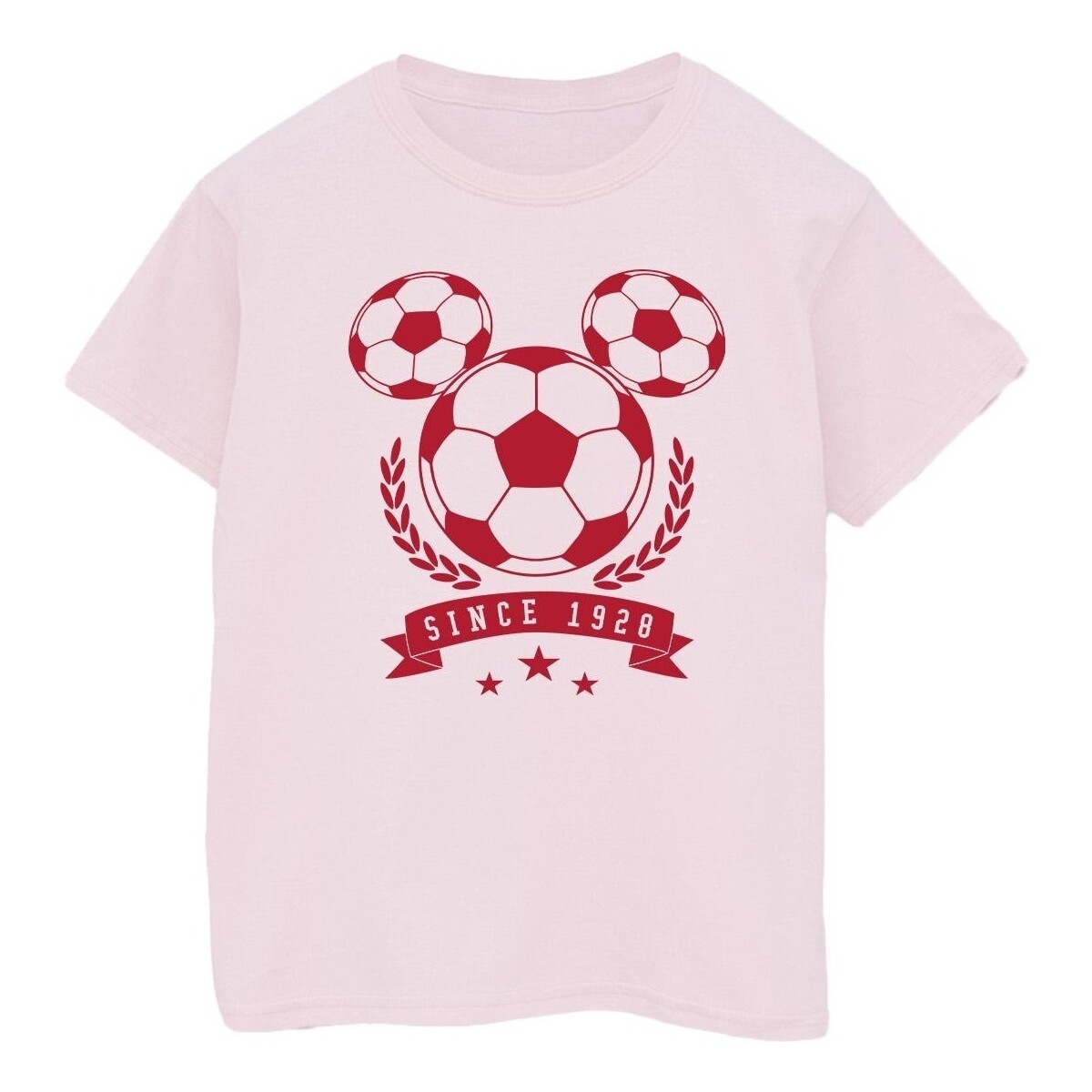textil Mujer Camisetas manga larga Disney Mickey Football Head Rojo