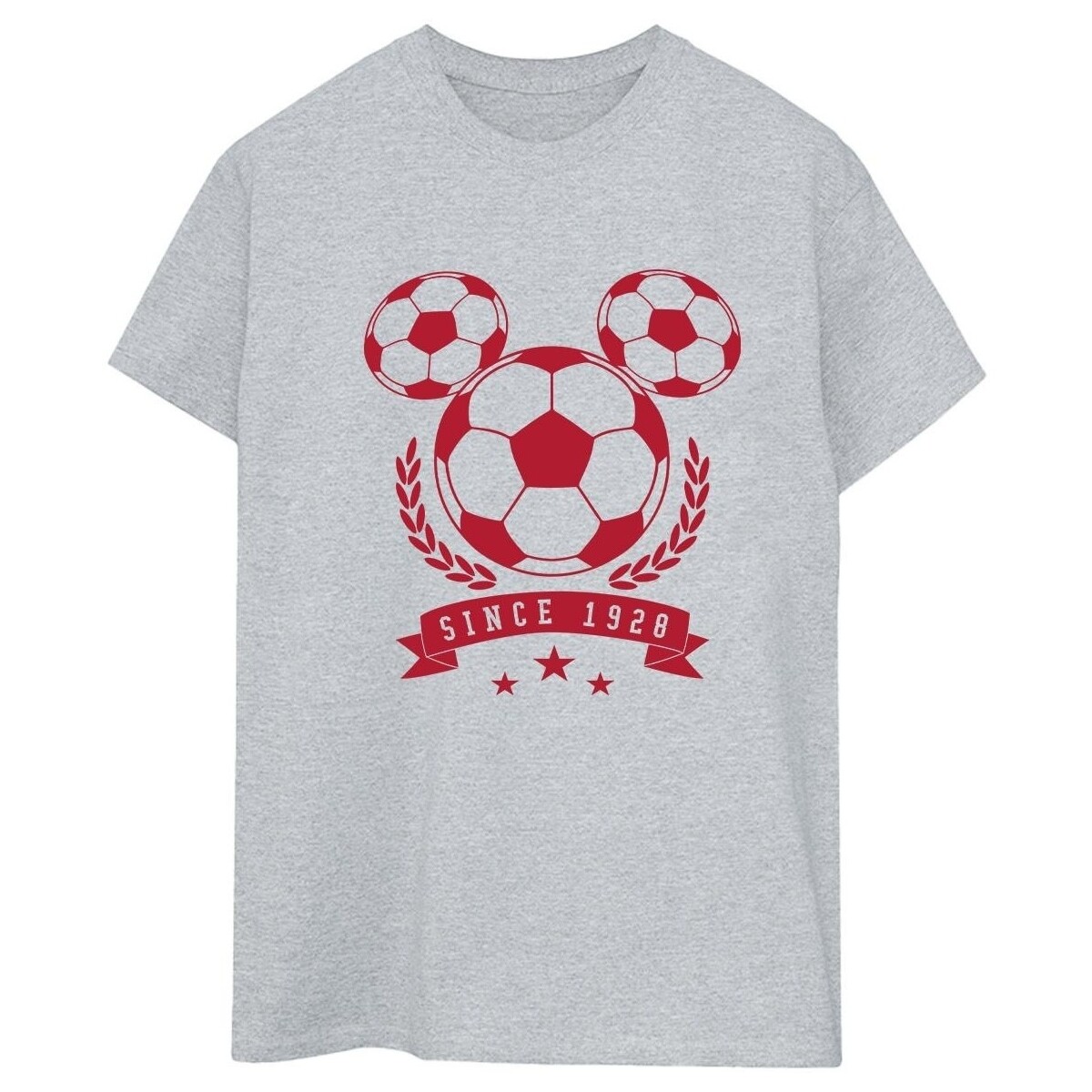 textil Mujer Camisetas manga larga Disney Mickey Football Head Gris