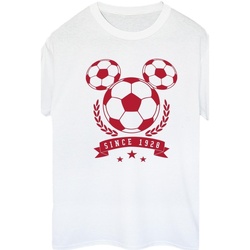 textil Mujer Camisetas manga larga Disney Mickey Football Head Blanco