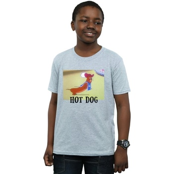 textil Niño Camisetas manga corta Dessins Animés Hot Dog Gris