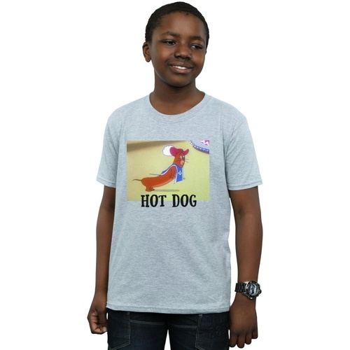textil Niño Camisetas manga corta Dessins Animés Hot Dog Gris