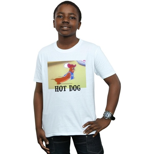 textil Niño Camisetas manga corta Dessins Animés Hot Dog Blanco