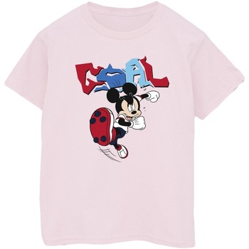 textil Mujer Camisetas manga larga Disney Mickey Mouse Goal Striker Pose Rojo