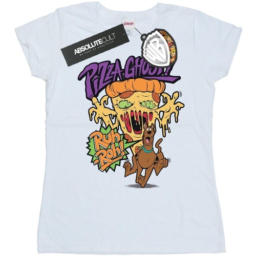 textil Mujer Camisetas manga larga Scooby Doo Pizza Ghost Blanco