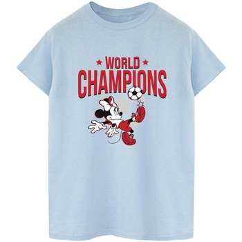 textil Mujer Camisetas manga larga Disney Minnie Mouse World Champions Azul