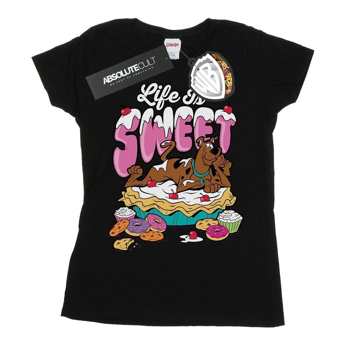 textil Mujer Camisetas manga larga Scooby Doo Life Is Sweet Negro