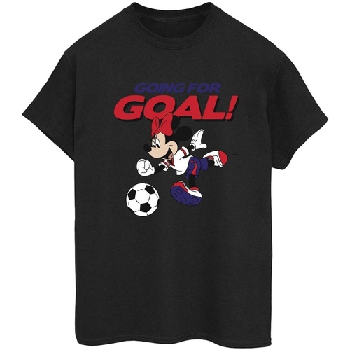 textil Mujer Camisetas manga larga Disney Minnie Mouse Going For Goal Negro