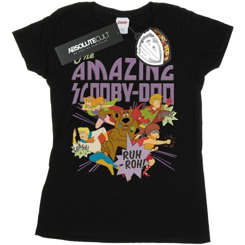 textil Mujer Camisetas manga larga Scooby Doo The Amazing Scooby Negro
