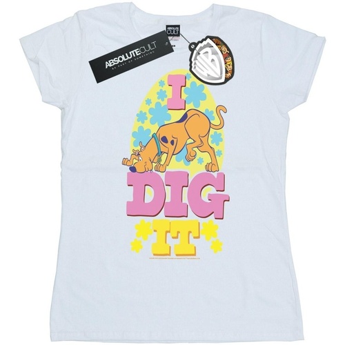 textil Mujer Camisetas manga larga Scooby Doo Easter I Dig It Blanco