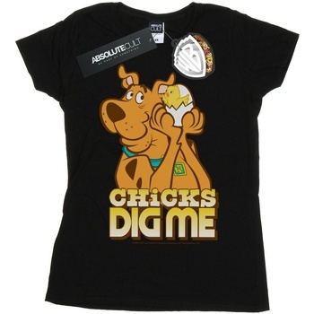 textil Mujer Camisetas manga larga Scooby Doo Chicks Dig Me Negro