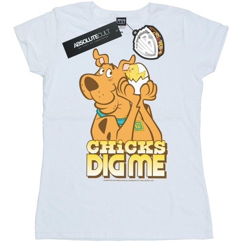 textil Mujer Camisetas manga larga Scooby Doo Chicks Dig Me Blanco