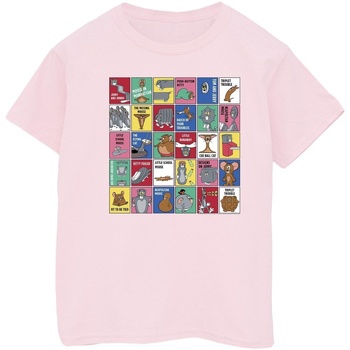textil Niño Camisetas manga corta Dessins Animés Grid Squares Rojo