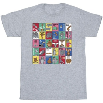 textil Niño Camisetas manga corta Dessins Animés Grid Squares Gris
