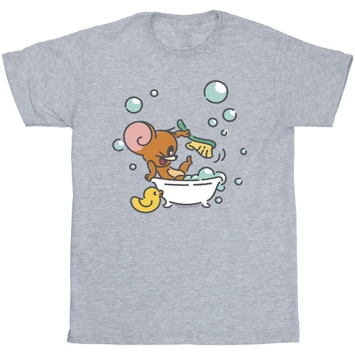 textil Niño Camisetas manga corta Dessins Animés Bath Time Gris