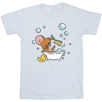 textil Niño Camisetas manga corta Dessins Animés Bath Time Blanco