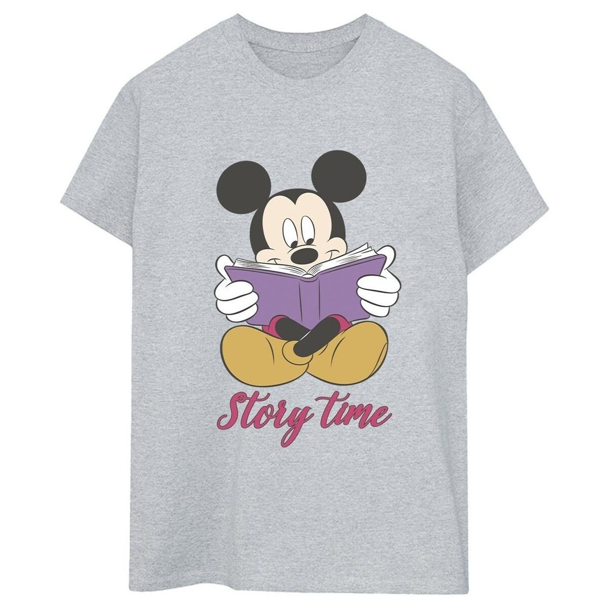 textil Mujer Camisetas manga larga Disney Mickey Mouse Story Time Gris