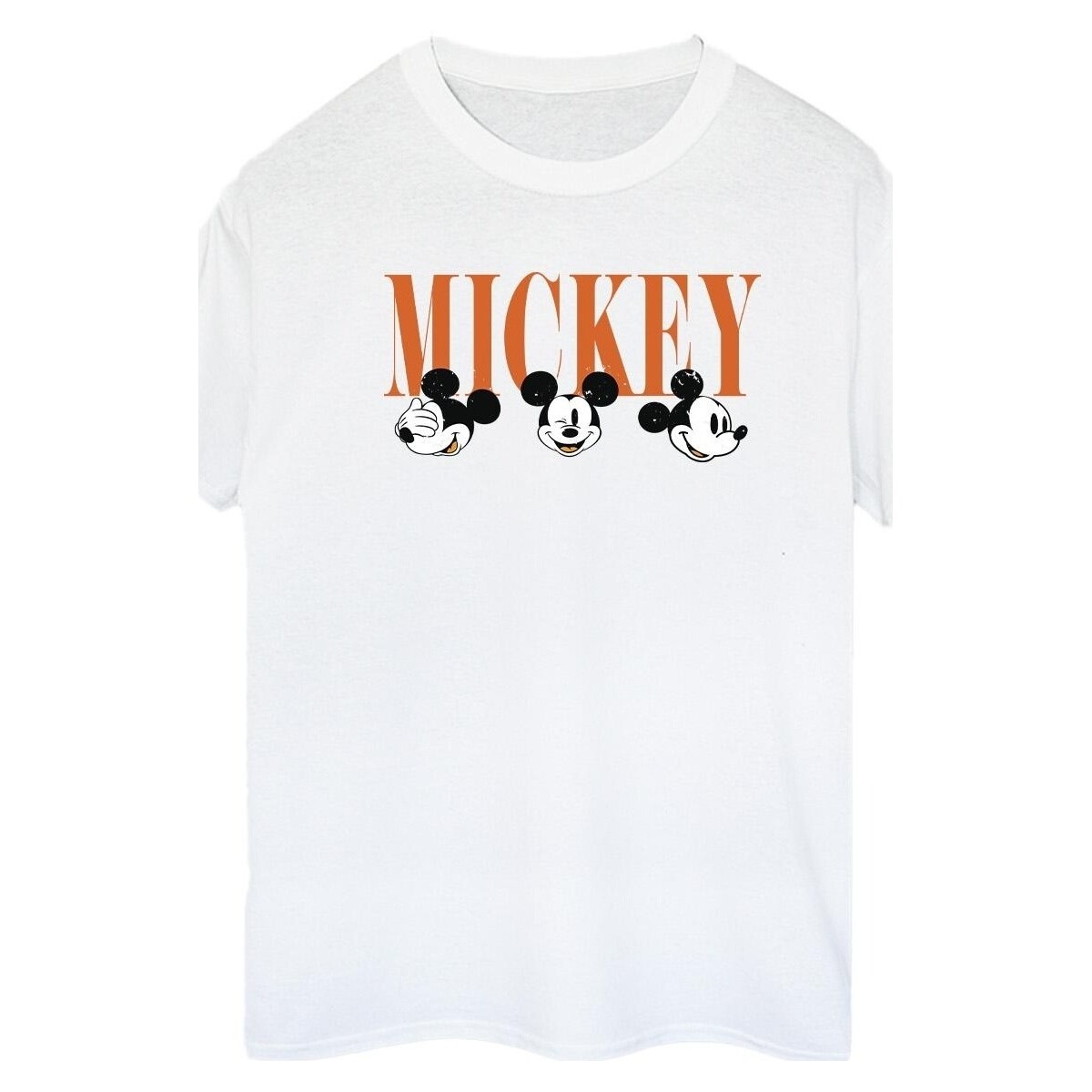 textil Mujer Camisetas manga larga Disney Mickey Mouse Faces Blanco