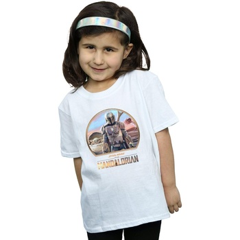 textil Niña Camisetas manga larga Disney The Mandalorian Mando And The Child Blanco