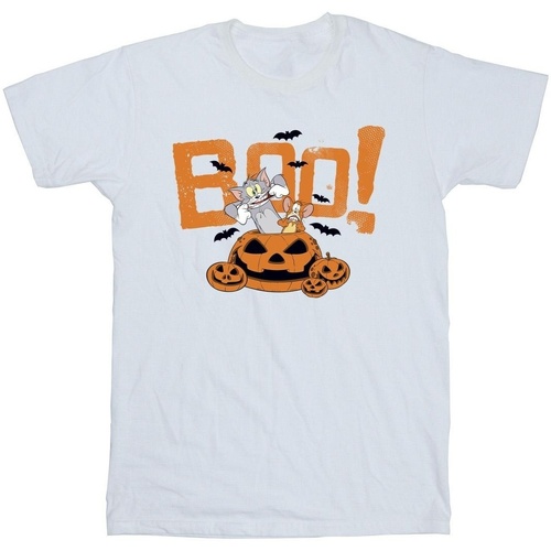 textil Niño Camisetas manga corta Tom & Jerry Halloween Boo! Blanco