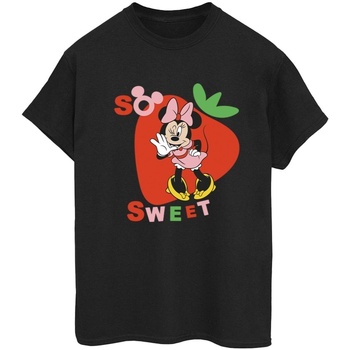 textil Mujer Camisetas manga larga Disney Minnie Mouse So Sweet Strawberry Negro