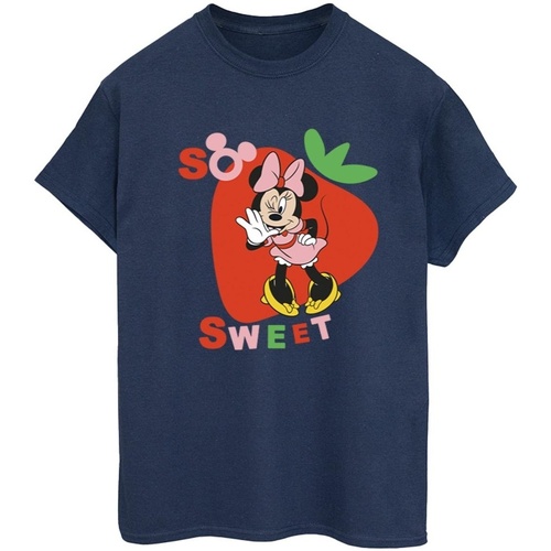 textil Mujer Camisetas manga larga Disney Minnie Mouse So Sweet Strawberry Azul
