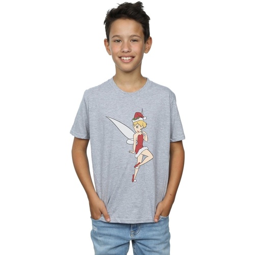 textil Niño Camisetas manga corta Disney Tinker Bell Christmas Gris