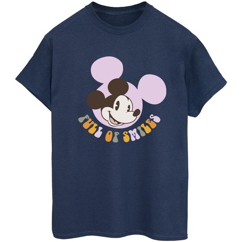textil Mujer Camisetas manga larga Disney Mickey Mouse Full Of Smiles Azul