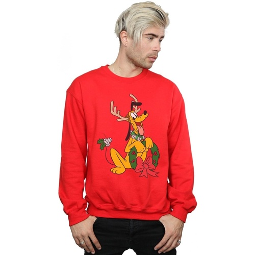 textil Hombre Sudaderas Disney Pluto Christmas Reindeer Rojo